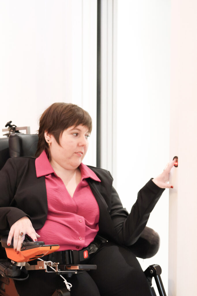 Foto Dorien aan lift